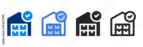 Stock Icon Set Multiple Style Vector Illustration