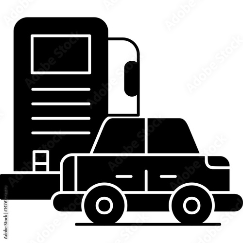 Gas Station Icon Vector Element