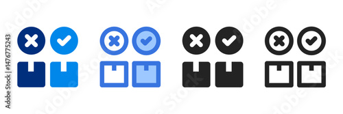 Purchase Decision Icon Set Multiple Style Vector Illustration
