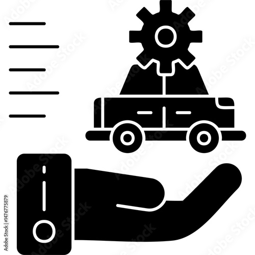 Gearshift Icon Vector Element
