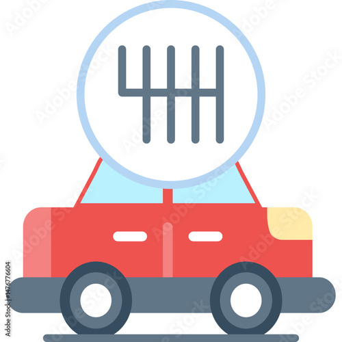 Gearstick Icon Vector Element