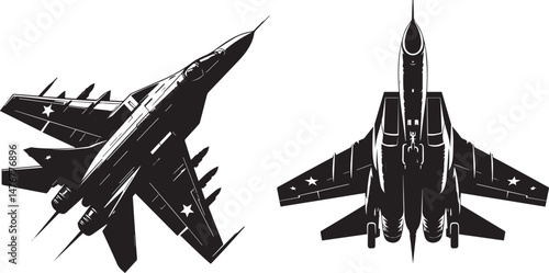 MiG-25 Foxbat Jet Vector – Soviet Supersonic Interceptor and Reconnaissance Aircraft Illustration