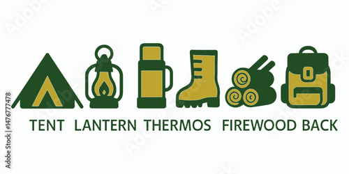Vector illustrations of a bottle opener, wine bottle, and beer bottle with eco-friendly and natural design elements like leaves, plants, and recycling symbols
