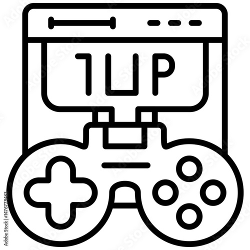 1up Icon Vector Element