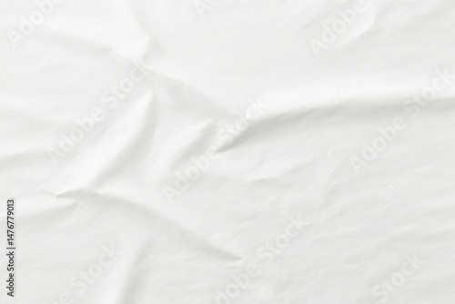 crumpled white paper texture, glued poster pattern with wrinkles for mockup, abstract background