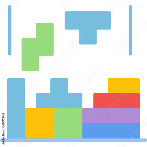 Tetris Icon Vector Element