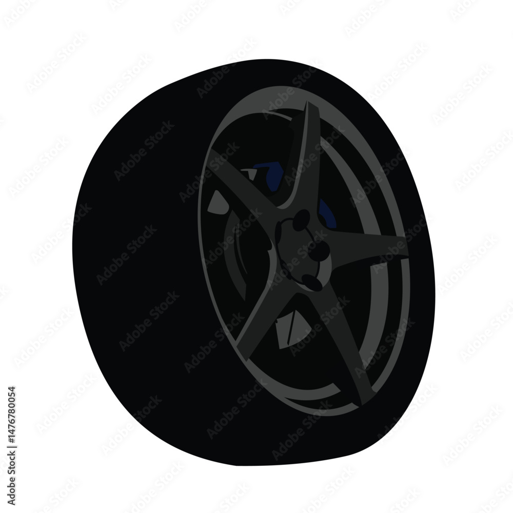 Fototapeta premium rim tire wheel car vector