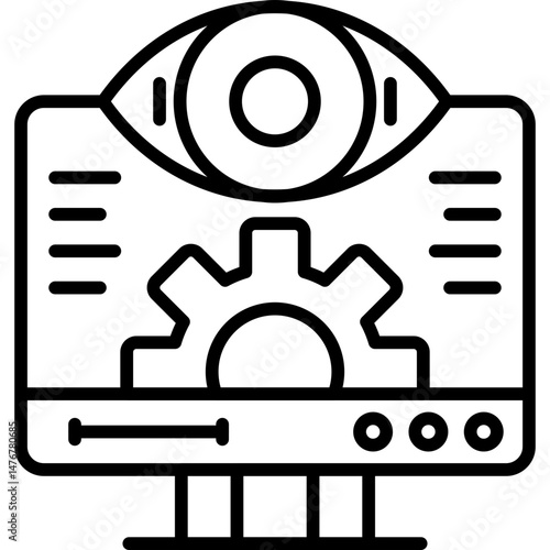 Monitoring Icon Vector Element