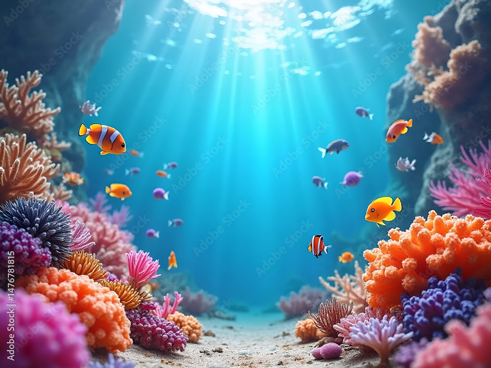 Fototapeta premium World Reef Awareness Day – Protecting Coral Reefs and Marine Ecosystems for a Sustainable Future