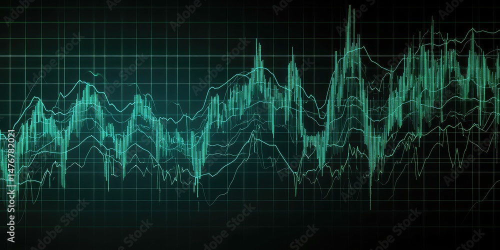 Obraz premium Trading business chart with rising graph lines and transparent background