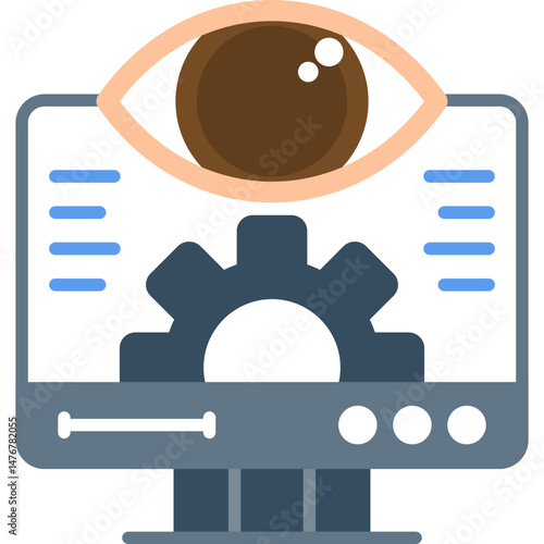 Monitoring Icon Vector Element