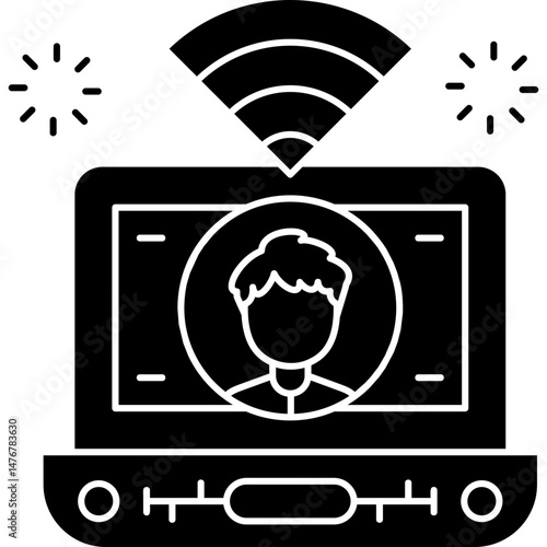 Streaming Icon Vector Element