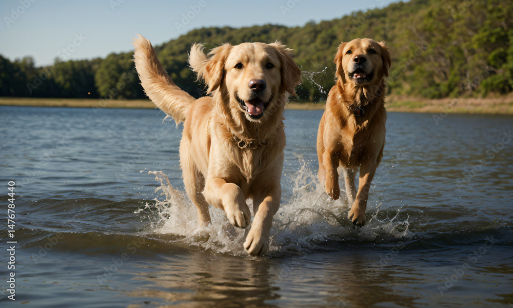 golden retriever on the beach golden retriever on the beach