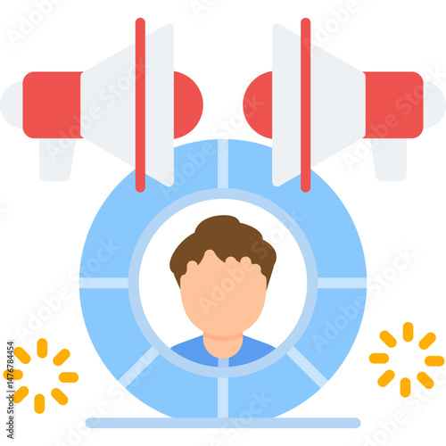 User Engagement Icon Vector Element