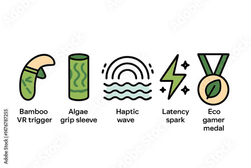 The merging of XR‑eco icons includes trigger, sleeve, wave, spark, and medal