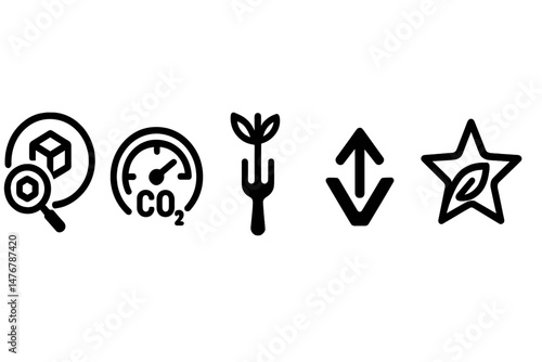 The finance-eco icons include a halo, dial, fork, arrow, and star