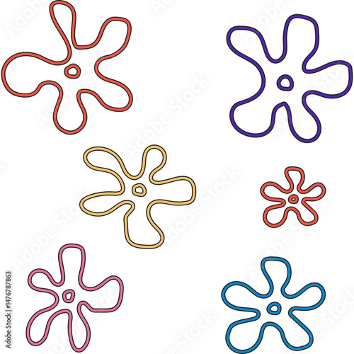Abstract Colorful Sponge Pattern Background – Hand Drawn Doodle Design