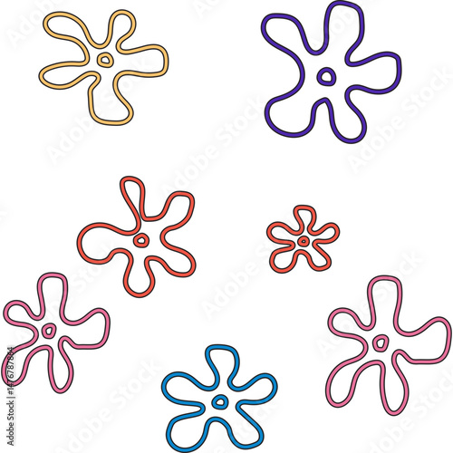 Abstract Colorful Sponge Pattern Background – Hand Drawn Doodle Design