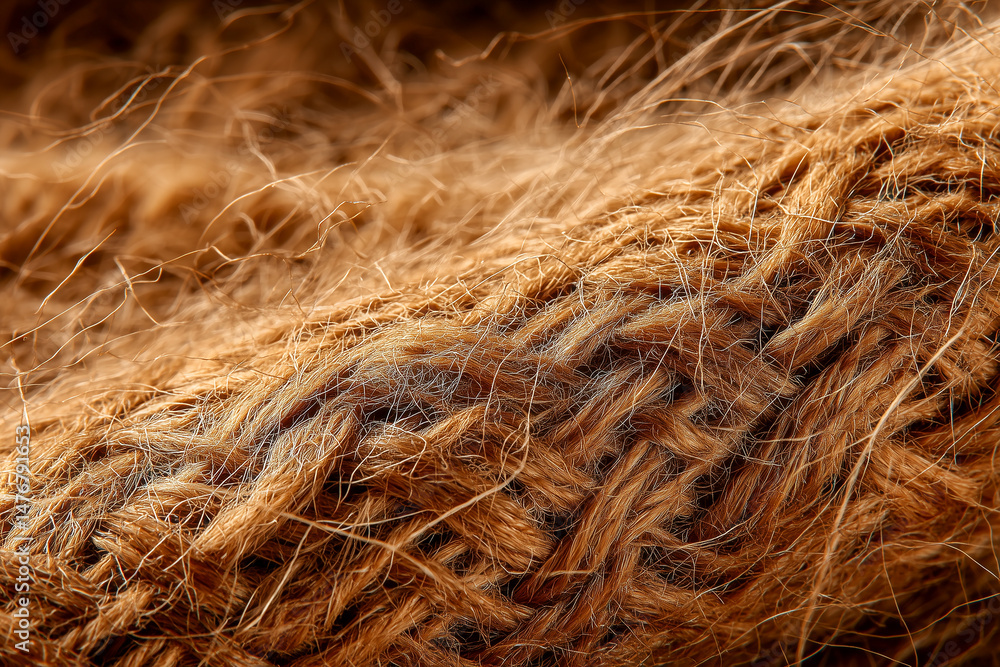 Fototapeta premium Jute fabric texture golden brown
