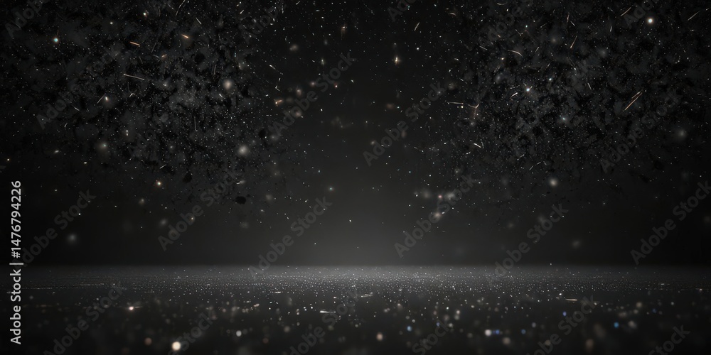 Obraz premium Infinite glittering stars, inky black backdrop , celestial, night photography, universe