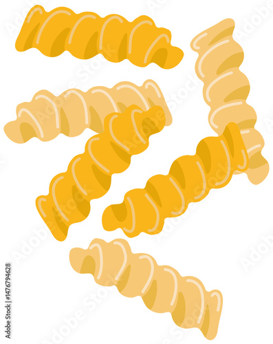 vector illustration of fusilli