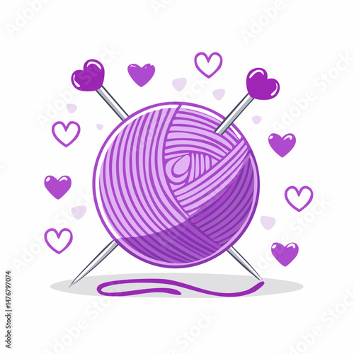 knitting needles and yarn