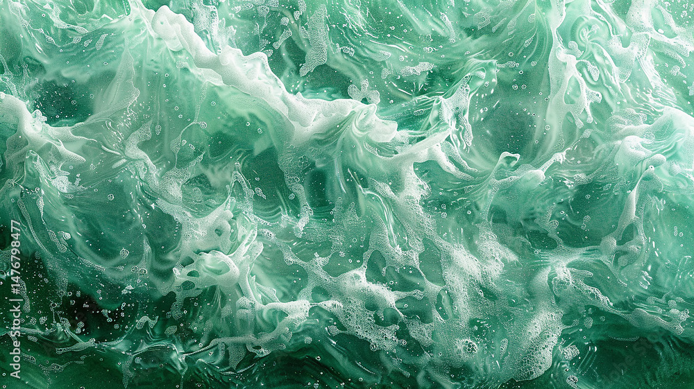 Obraz premium abstract background turquoise waves volumetric surface beautiful lines and curves