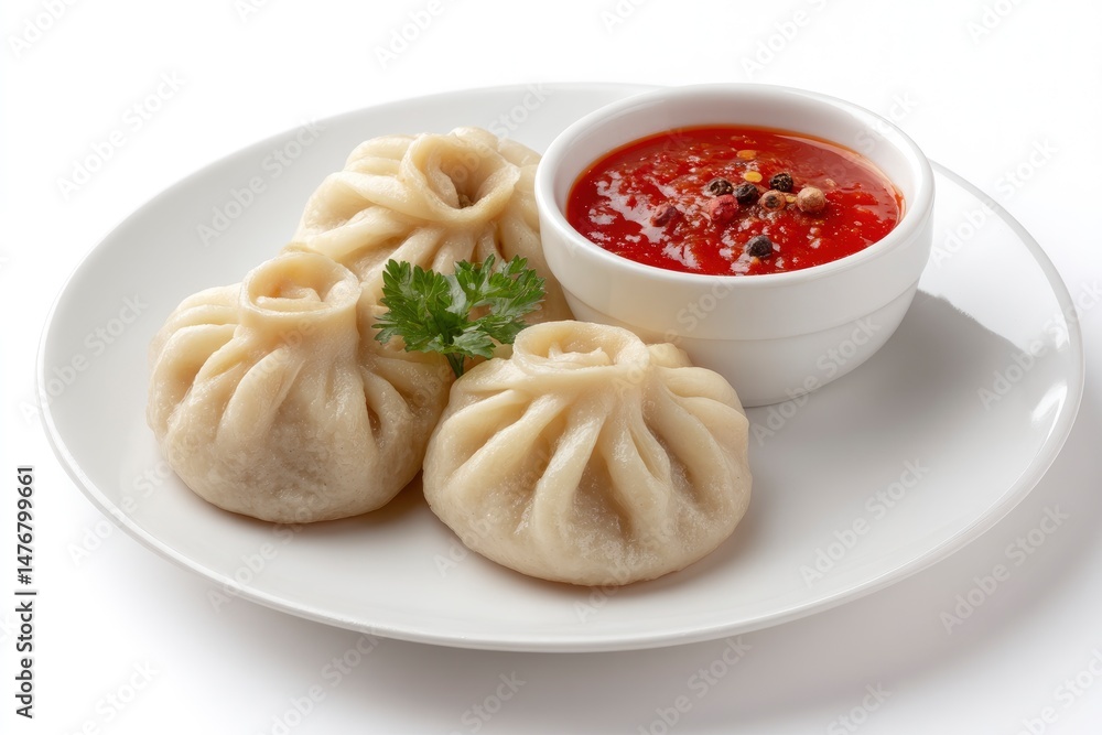 Steamed Mantou Dumplings: A Culinary Delight with Spicy Sauce Steamed Mantou Dumplings: A Culinary Delight with Spicy Sauce