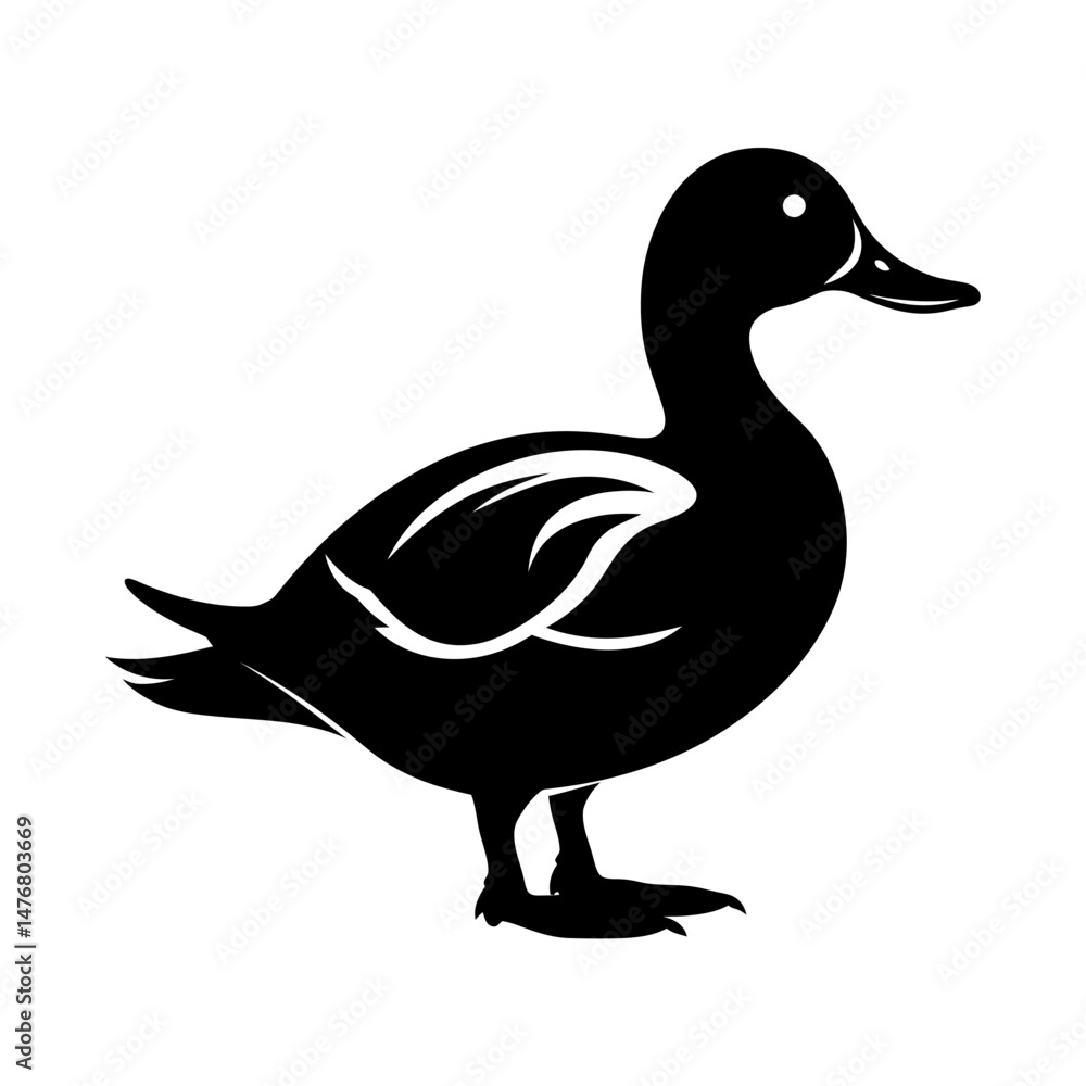 Obraz premium Duck Silhouette Clipart Vector