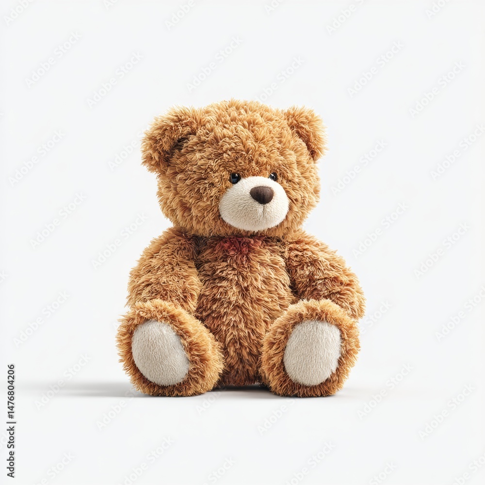 Obraz premium a 3D rendered teddy bear isolated on white background
