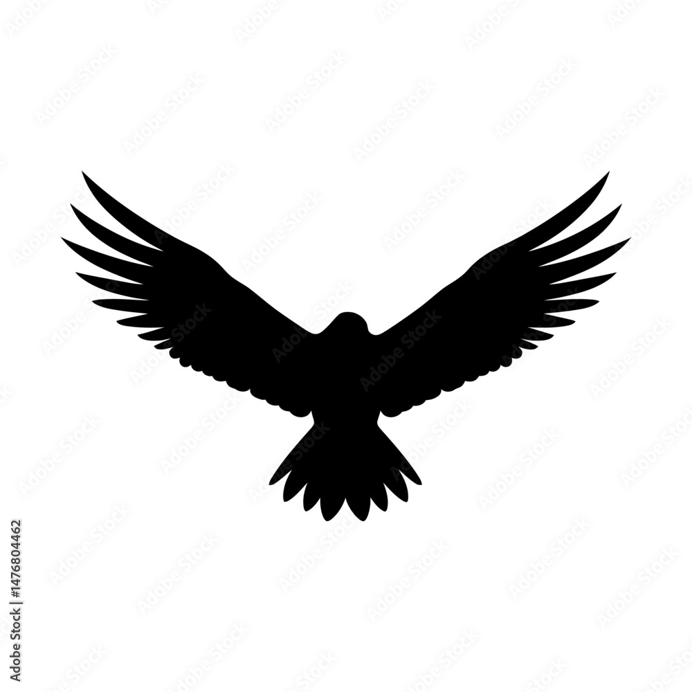 Flying Falcon Silhouette Illustration