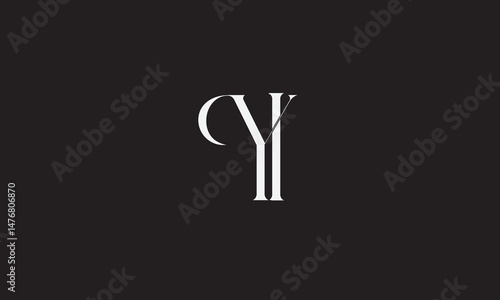 YI, IY , I, Y Abstract Letters Logo Monogram