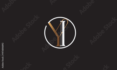 YI, IY , I, Y Abstract Letters Logo Monogram