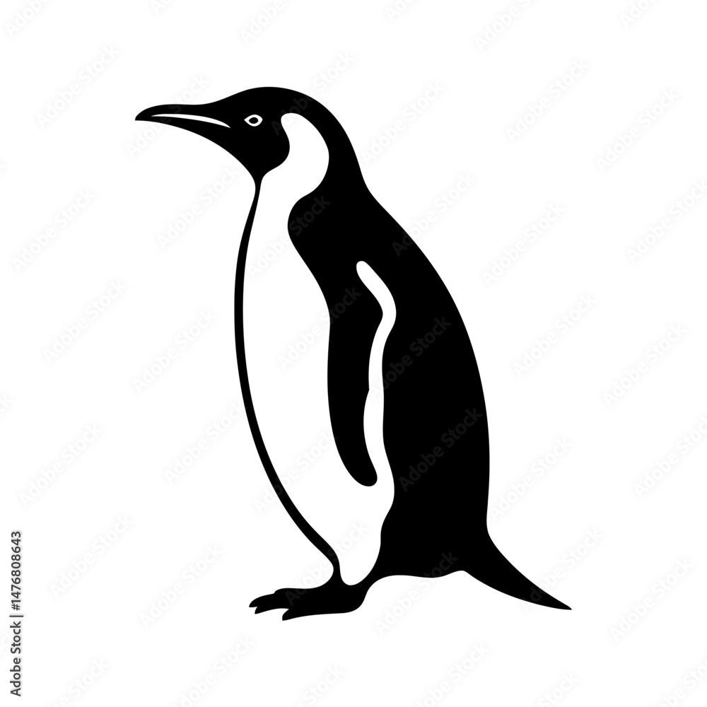 Naklejka premium Arctic Penguin Clipart Graphic