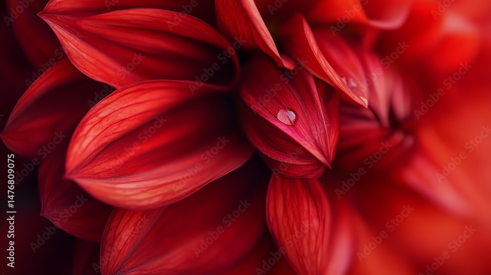 Close-Up Capture of Delicate Petals with Vibrant Red Tones Close-Up Capture of Delicate Petals with Vibrant Red Tones