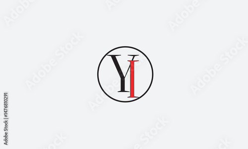 YI, IY , I, Y Abstract Letters Logo Monogram