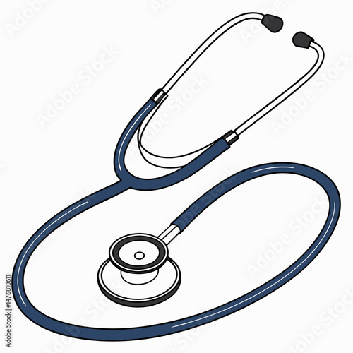 stethoscope on white background