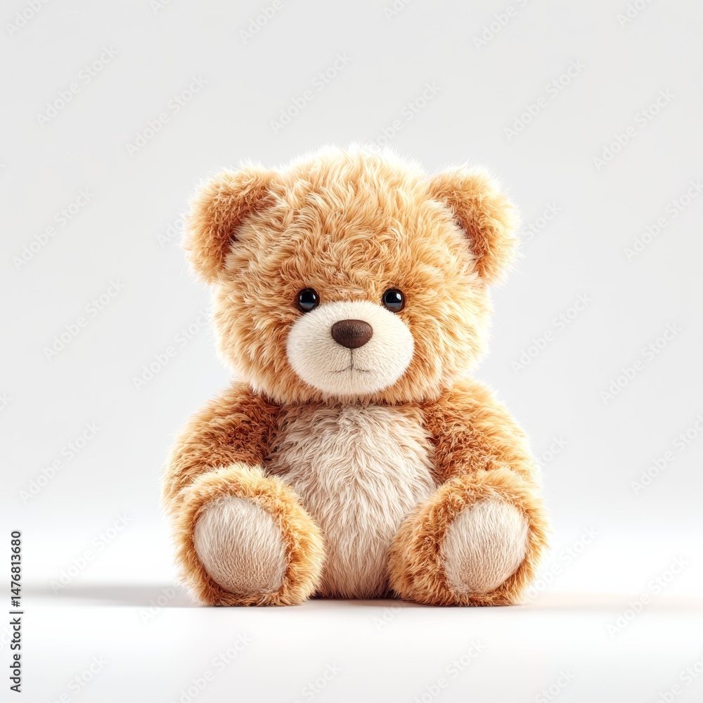 Fototapeta premium a 3D rendered teddy bear isolated on white background