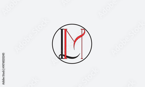LM, ML, M, L Abstract Letters Logo Monogram	