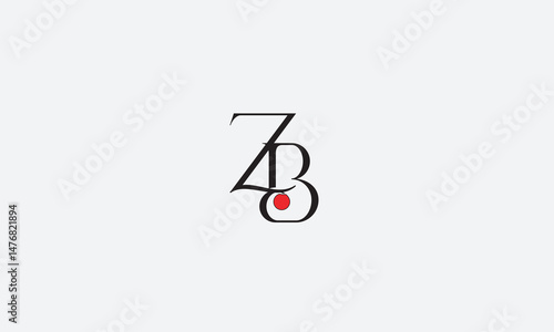 ZB, BZ, Z, B Abstract Letters Logo Monogram	