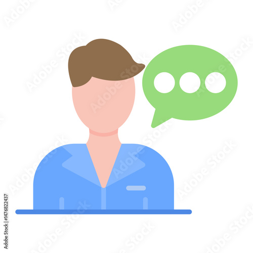 Verbal Communication Line Color Icon