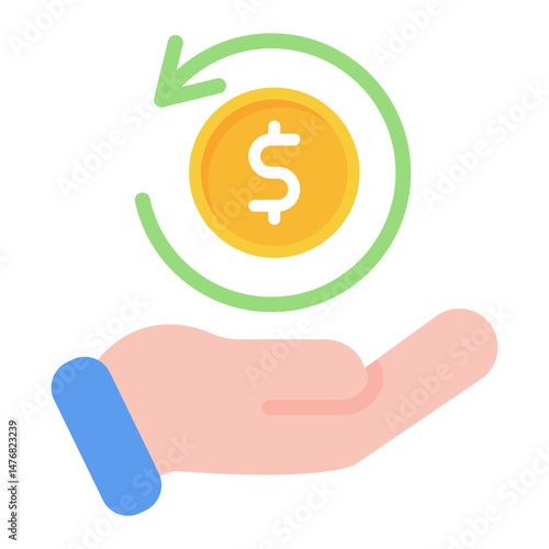 Refund icon vector image. Can be used for Web Store.
