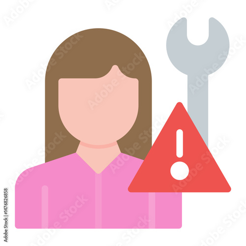 Fixer Female icon vector image. Can be used for Public Relations Agency.