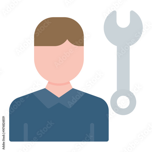 Fixer Male icon vector image. Can be used for Public Relations Agency.