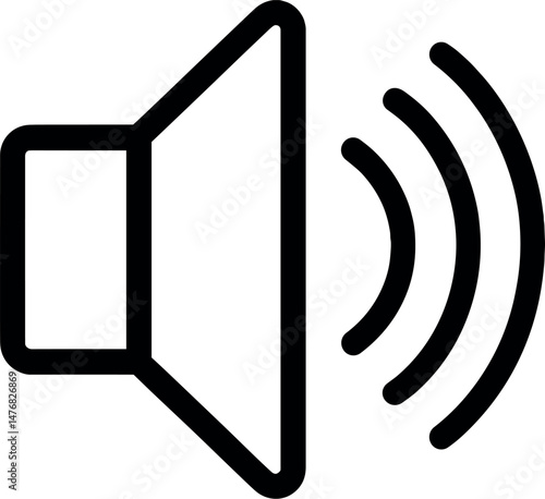 Speaker Icon vector silhouette design