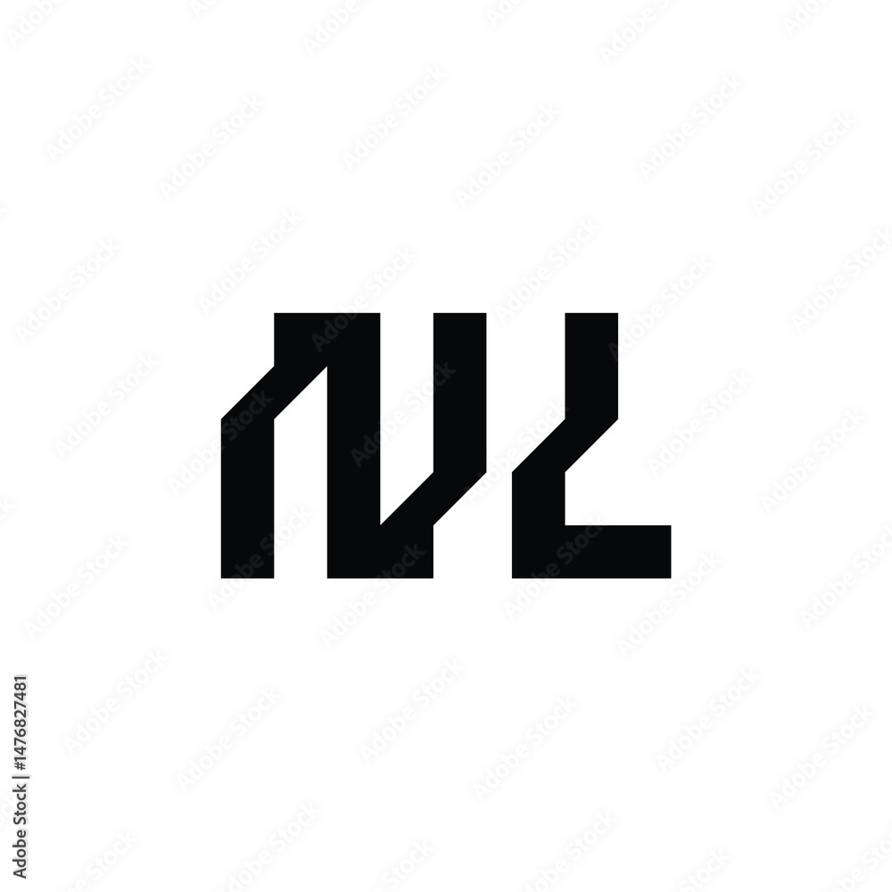NL monogram logo design letter text name symbol monochrome logotype alphabet character simple logo NL monogram logo design letter text name symbol monochrome logotype alphabet character simple logo