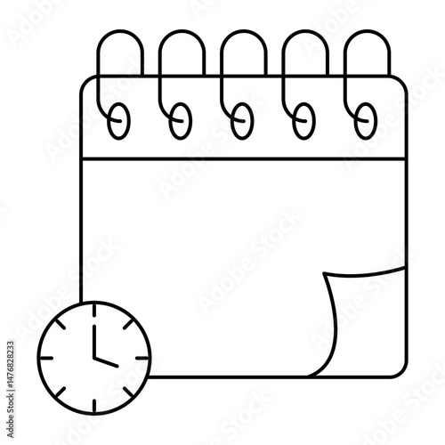 Calendar Line Icons. Clock, Date, Deadline, Holiday, Meeting, Office, Plan, Time, Clock, Alarm Clock, Hourglass, Stopwatch, Timer