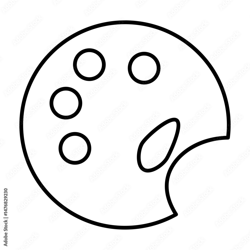 Fototapeta premium Color Palette Vector Line Icon Design