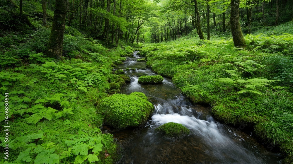 Lush forest stream Lush forest stream