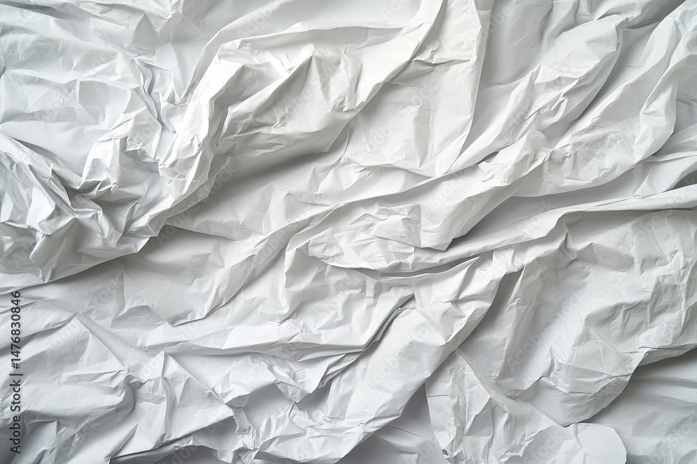 Obraz premium Crinkled white fabric texture